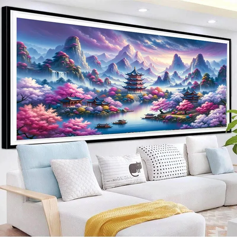 

beautiful scenery 11CT DIY Chinese Kits Embroidery Pattern Printed Stampe Cross Stitch Cotton-thread Landscape