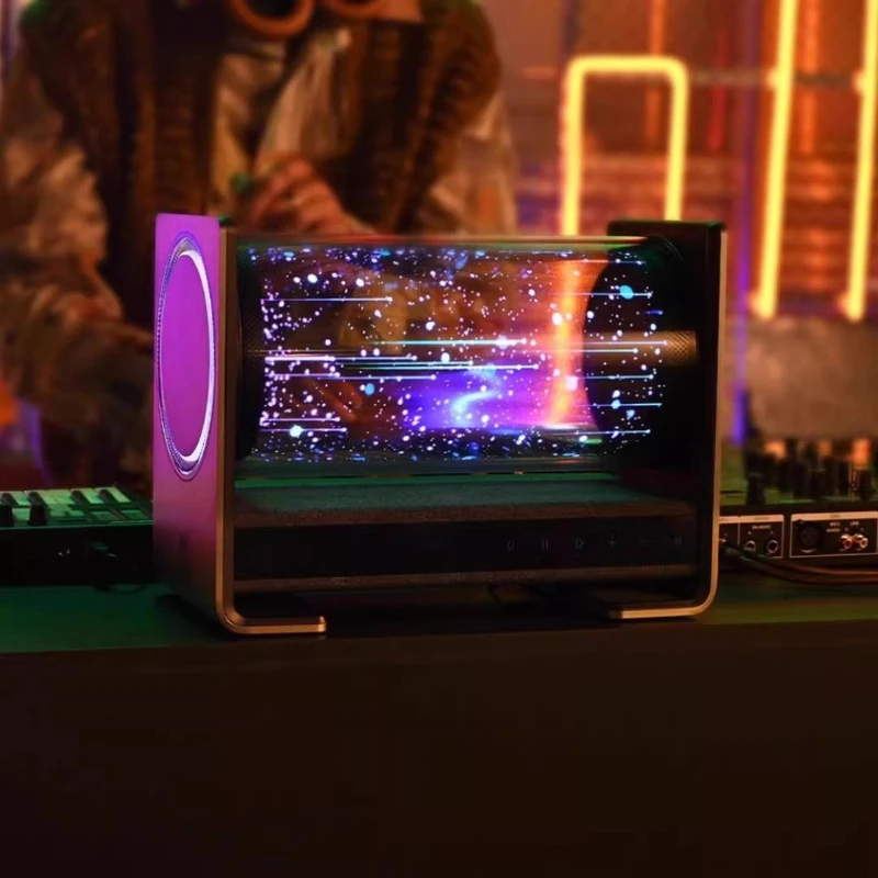 Holographic lyrics speaker, transparent suspension colorful technology holographic stereo