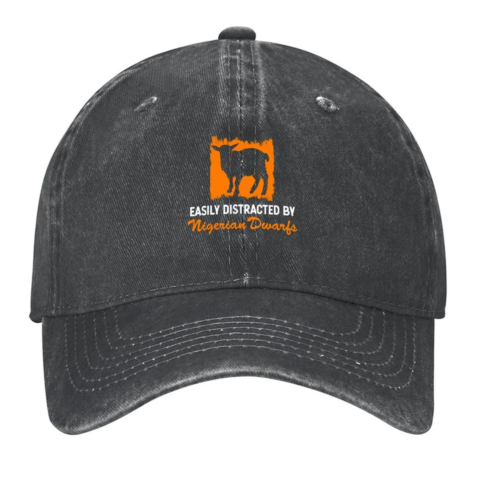 

Goat Lover Easily Distracted By Nigerian Dwarfs design Baseball Cap sun caps Hat Baseball Cap black derby hat For Women Men's