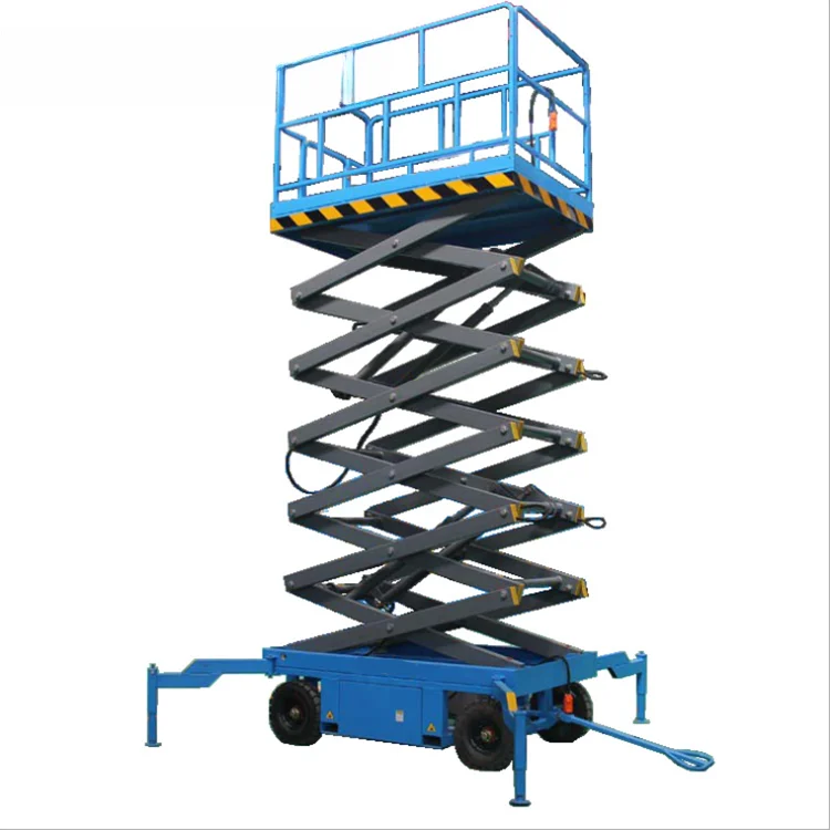 10m 12m 14m Mobile Hydraulic Electric Scissor Type Lift Aerial Work Platform Self Propelled Scissor Lift Sissor Lift Platform