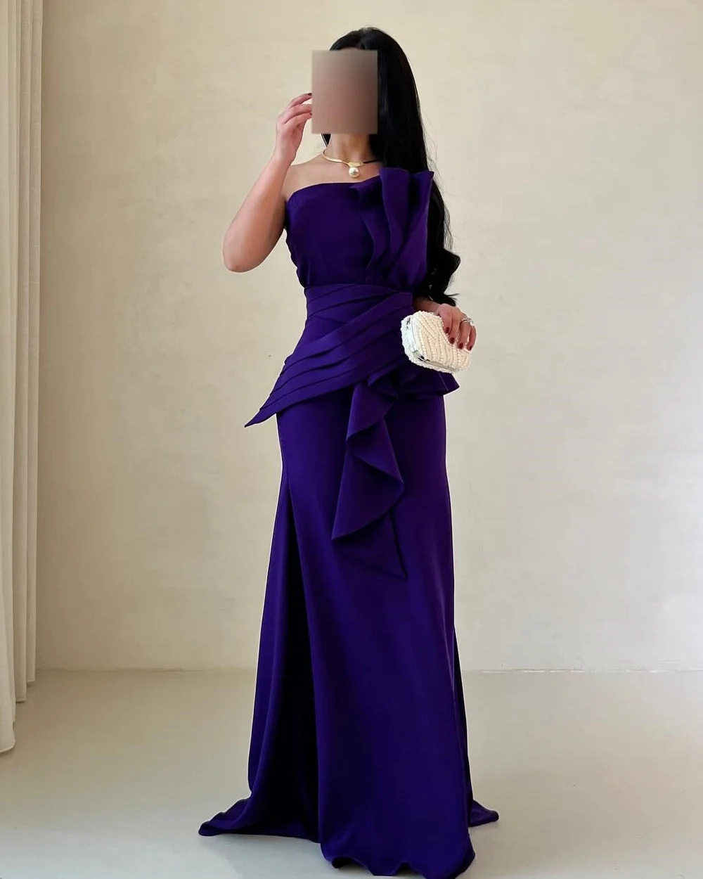 Простые классические трикотажные плиссированные прямые длинные платья без бретелек по индивидуальному заказу, платья для особых случаев, современный стиль, подходящий