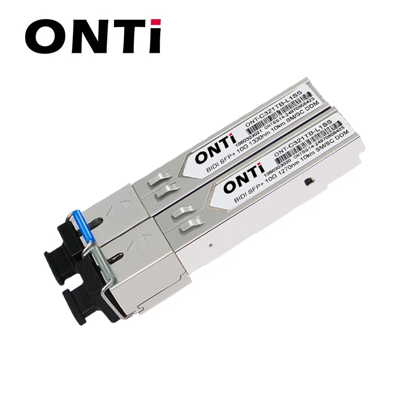 وحدة SFP 10G BIDI 10/20/40/60KM SM SC 1270/1330nm وحدة ألياف بصرية أحادية الوضع متوافقة مع مفتاح Cisco... إلخ