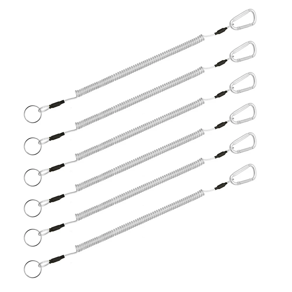 

12 Pcs Steel Key Rings Fishing Lanyard Tether for Outdoor Control Device Retractable Lanyards