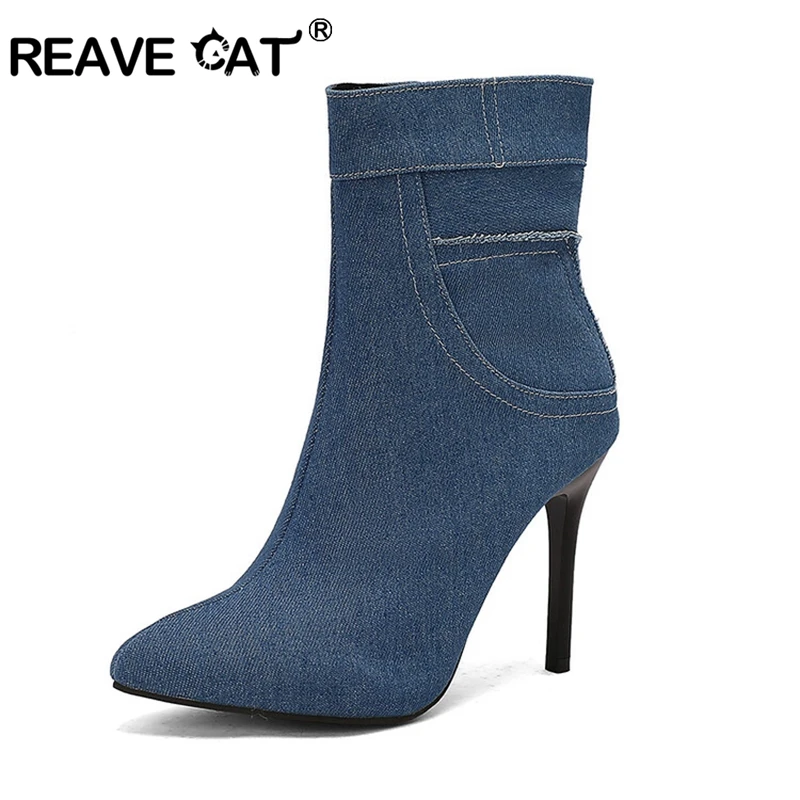 REAVE CAT Sexy Stiletto 12cm High Heel Over Knee Boots Leather Party Big Size 45 46 47 48 US15 US16 US17 Red Purple