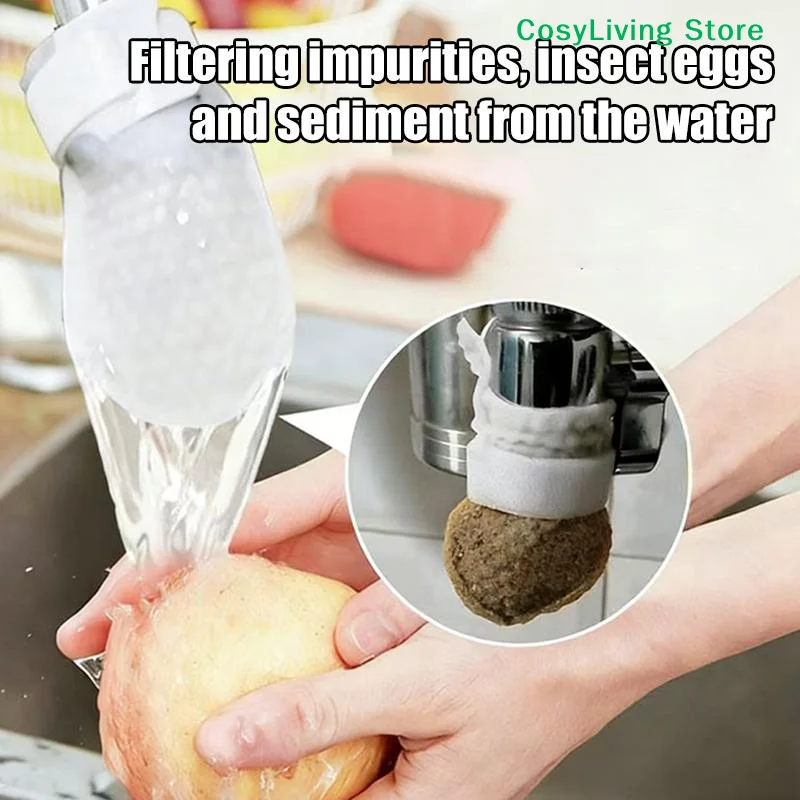 

[CL]50/100PCS Faucet Filter Cotton Prevents Splashing And Filters Tap Water Sand Rust Scale And Other Impurities[CL]