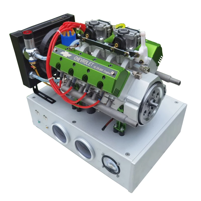 Dual Carburetor V8 Four Stroke Engine Model VX800 OHV 67.2 CC Eight-cylinder Gasoline Engine Modified Model Toy