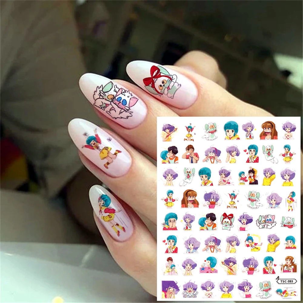 TSC-391Japanese anime cartoon character Lady Beautiful Girl 3D Back glue Nail sticker Nail decoration Nail art  Nail ornament