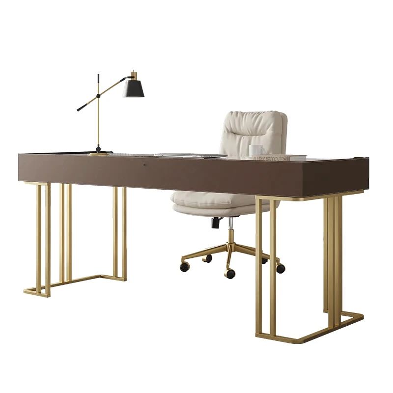 

Минималистичный стол из цельного дерева, бытовой минималистичный учебный компьютерный стол, светильник, роскошная каменная тарелка, письменный стол, седло, кожаный стол