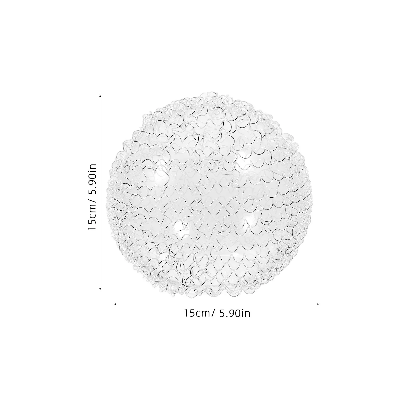 غطاء مصباح زجاجي بديل لأضواء قلادة غطاء كروي شفاف مع تصميم سلك ألومنيوم غطاء تركيب المصابيح المعلقة للديكور