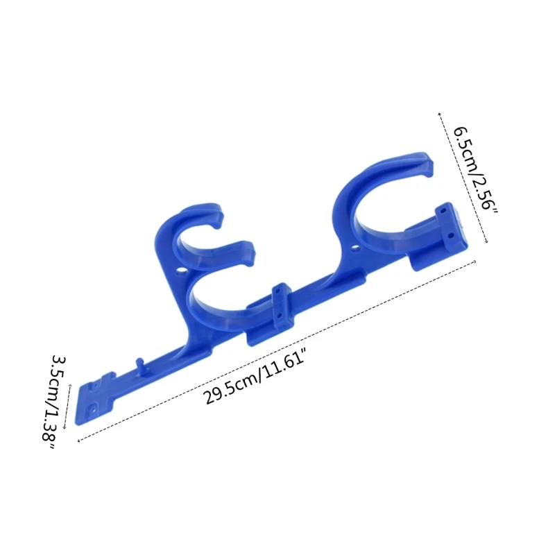 1 Pasang Pemegang dengan Sekrup Sempurna untuk Kolam Renang Teleskopik Sikat Jaring