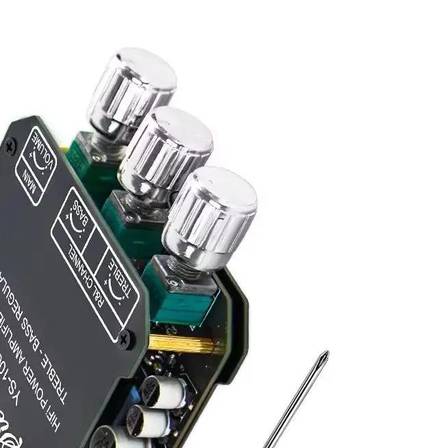 TPA3116D2 2.0 Channel 100W+100W BT Power Amplifier Board, DC12-24V AUX Input Overvoltage Short Circuit Protection