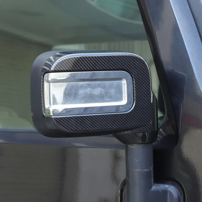 Suetlcoity For Hummer H2 2003-2009 ABS Carbon Fiber Car Rearview Mirror Rearview Mirror Cover Decorative Sticker Car Accessories