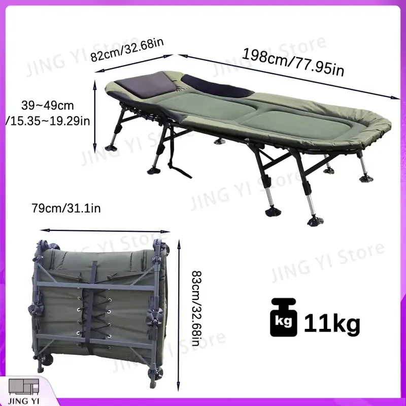 Folding Portable Recliner Chair Outdoor Camping Bed Single Nap Lounge Chair for Office Home Travel Lightweight Foldable