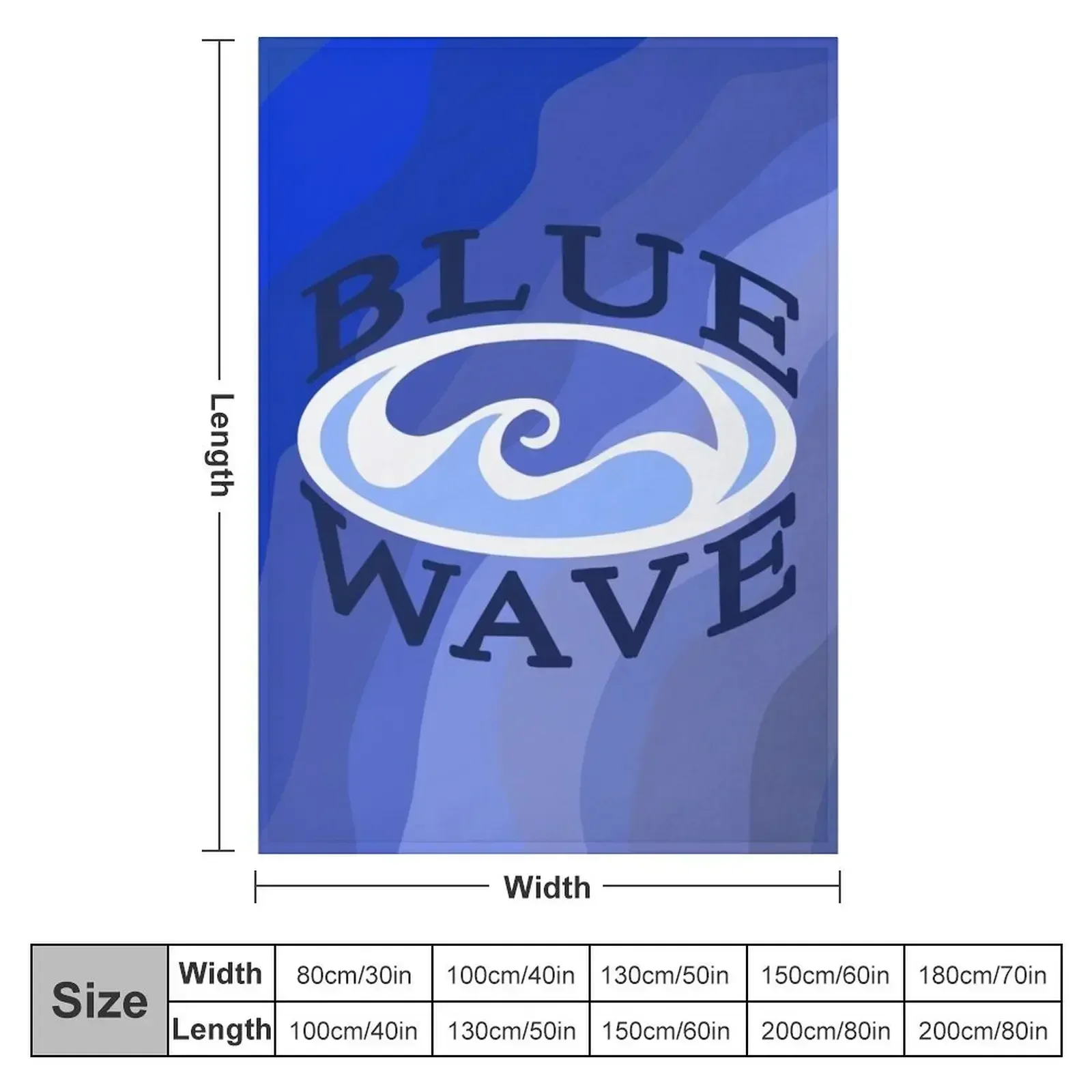 Geneseo Swim & Dive Blue Wave Throw Blanket Multi-Purpose Furry Picnic Blankets