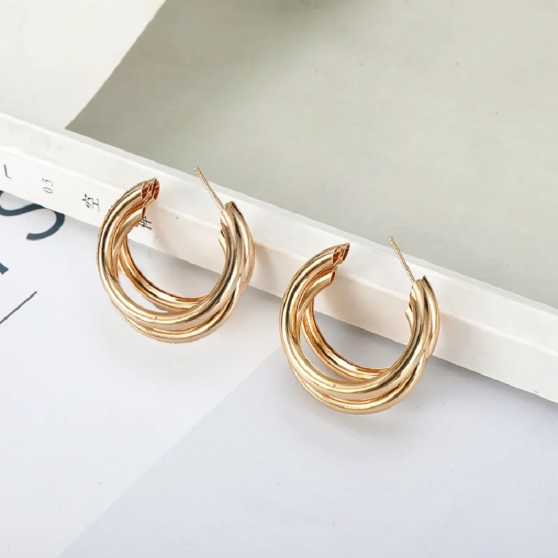 

New Hoop Earrings for Women Wedding Gift Fashion Europe Jewelry Christmas Gift Engagement Party