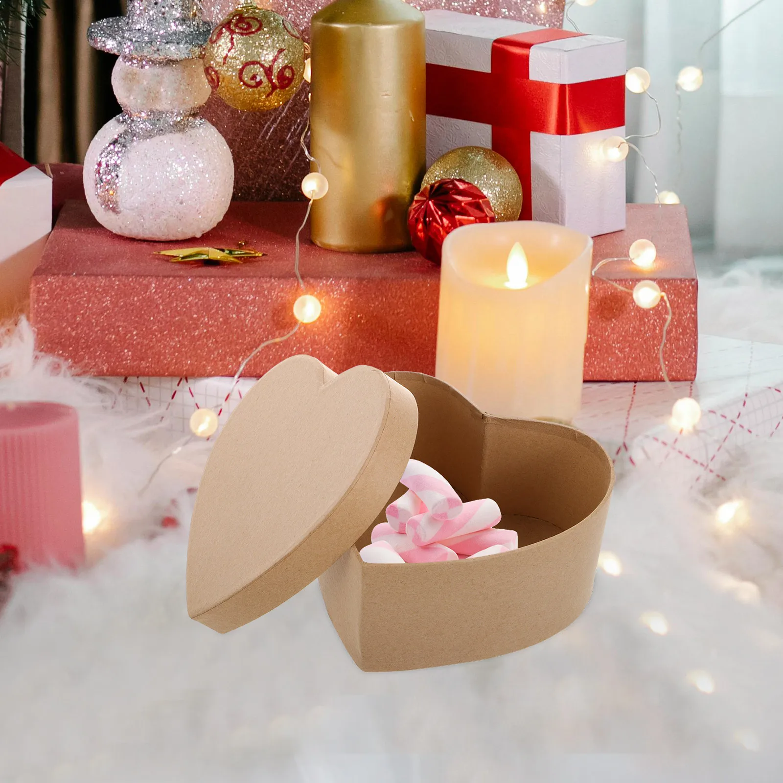 

3 Pcs Love Storage Box Valentines Treat Boxes Cardboard with Lids Nesting Empty Chocolate Cover Party Day Heart Shaped