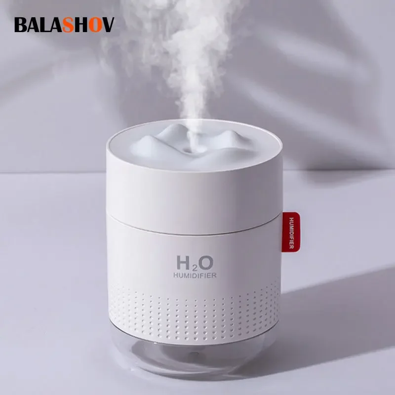 

White Snow Mountain Humidifier - 500ML Ultrasonic USB Aroma Diffuser with Soothing Light - Aromatherapy Home Humidifier