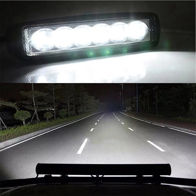 6 LED 12W Car DRL Work Lights Spotlight Universal Offroad Automobile Truck Driving Fog Spot Lamp Headlight 1Pcs/2Pcs Light Bar