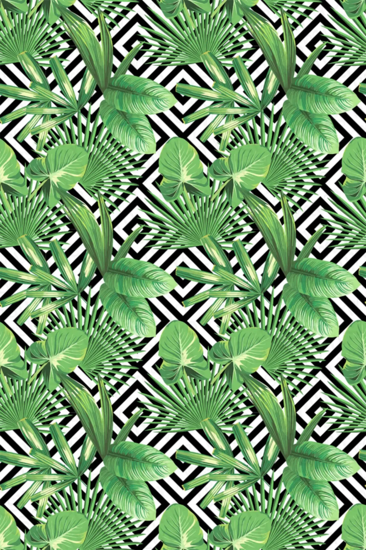 

DOLBOVI palm leaf patterned digital printed carpet