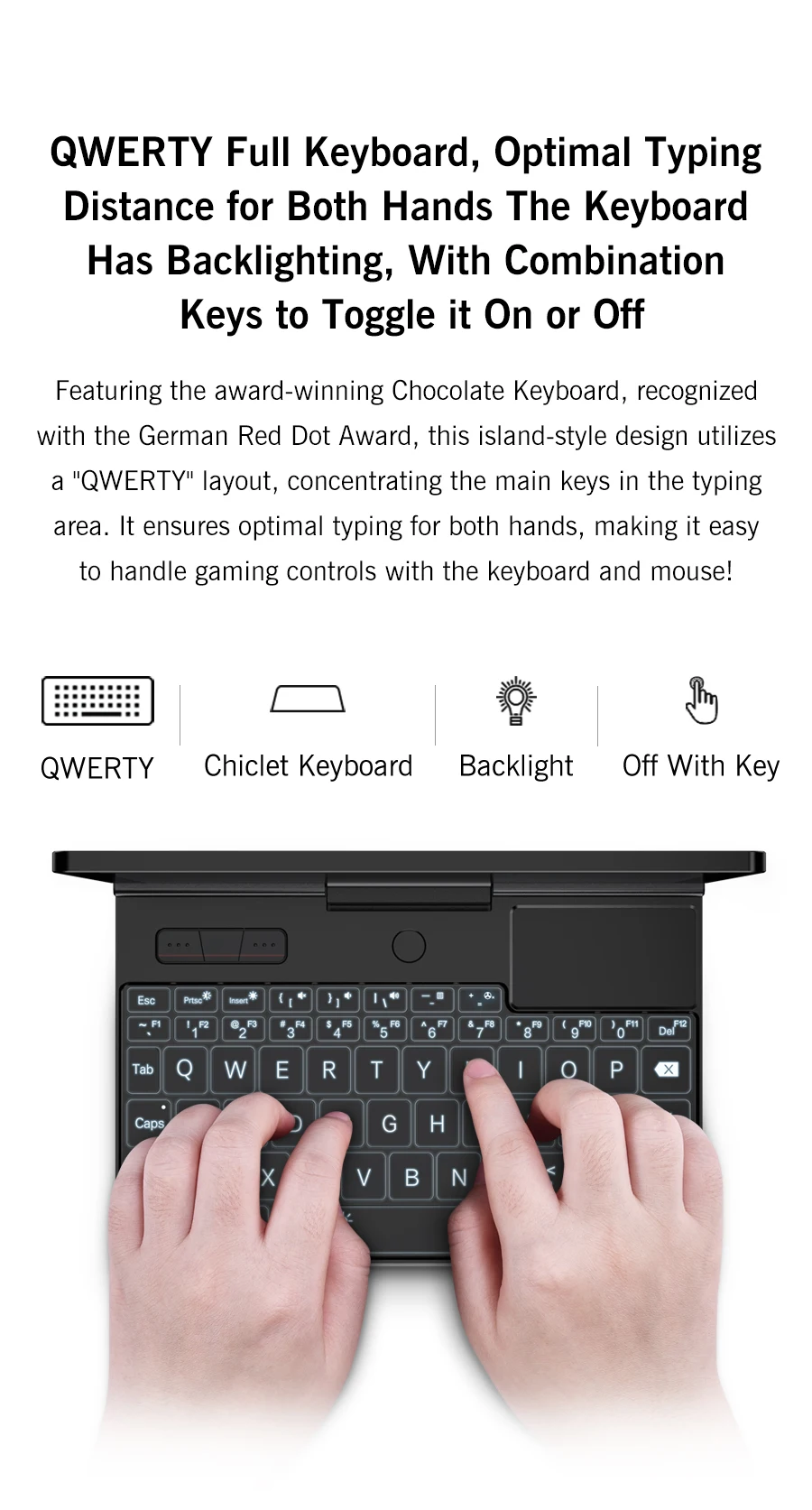 GPD Pocket 3 8'' Mini Handheld Laptop Intel Pentium Gold 7505 Touchscreen 180° Foldable Portable Notebook 16GB LPDDR4X 512GB SSD