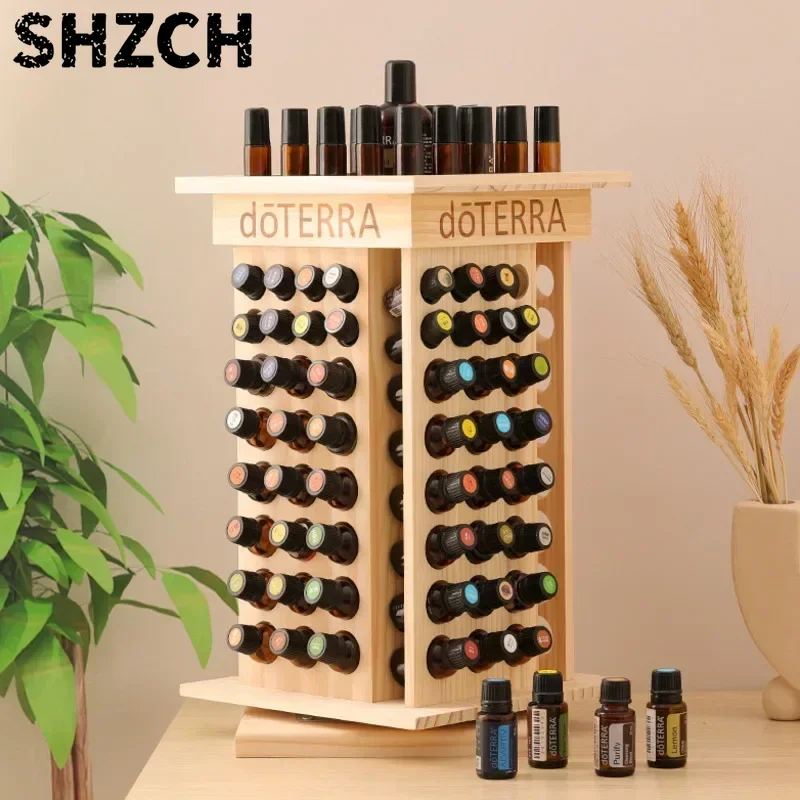 Essential Oil Bottled Display Shelf Smooth Rotating Storage Rack Beauty Salon Desktop Organizers 125 Grid