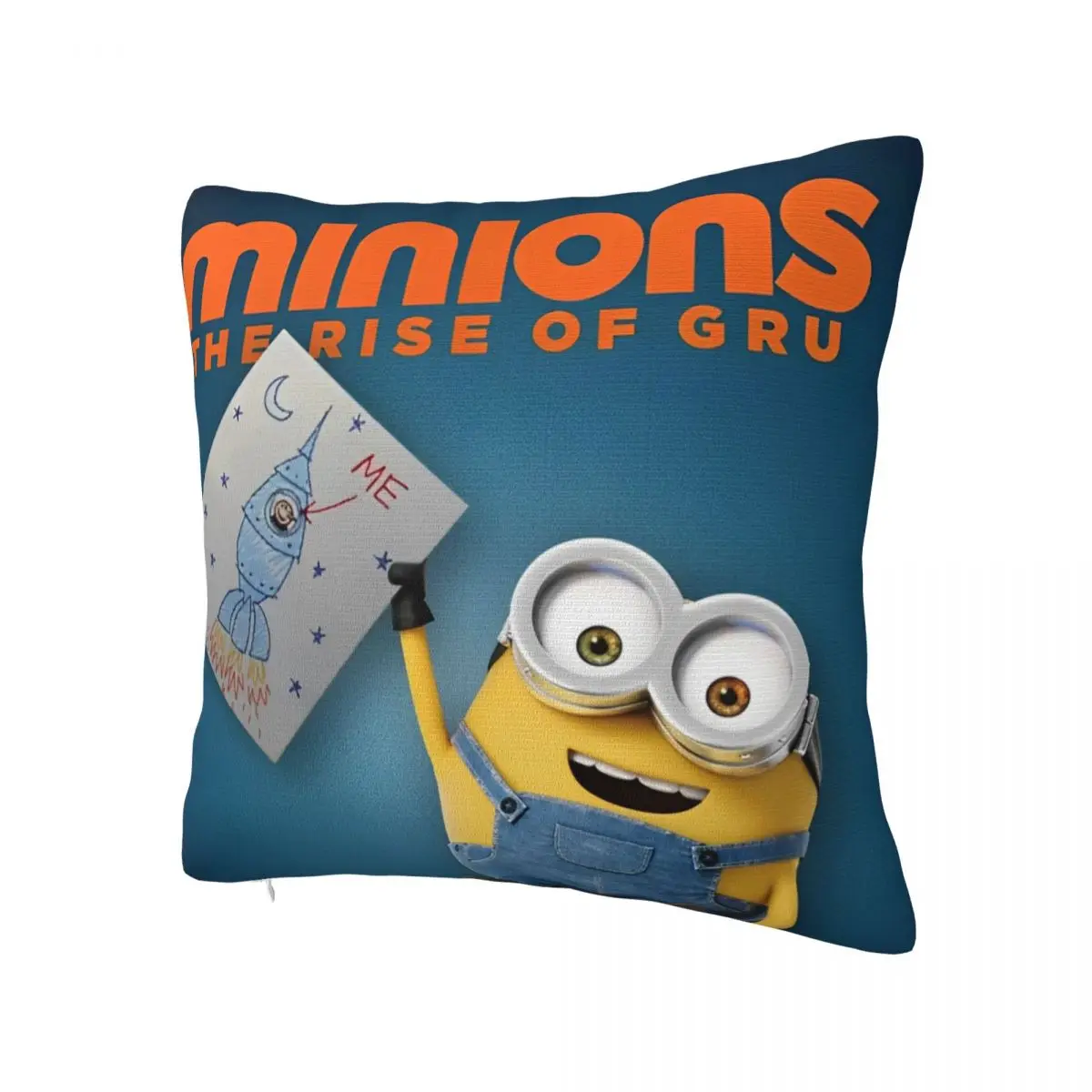 Printing Minions The Rise Of Gru Movie Poster Pillowcase Cushion Cover Decor Despicable Me Throw Pillow Case Cover Home 45X45cm