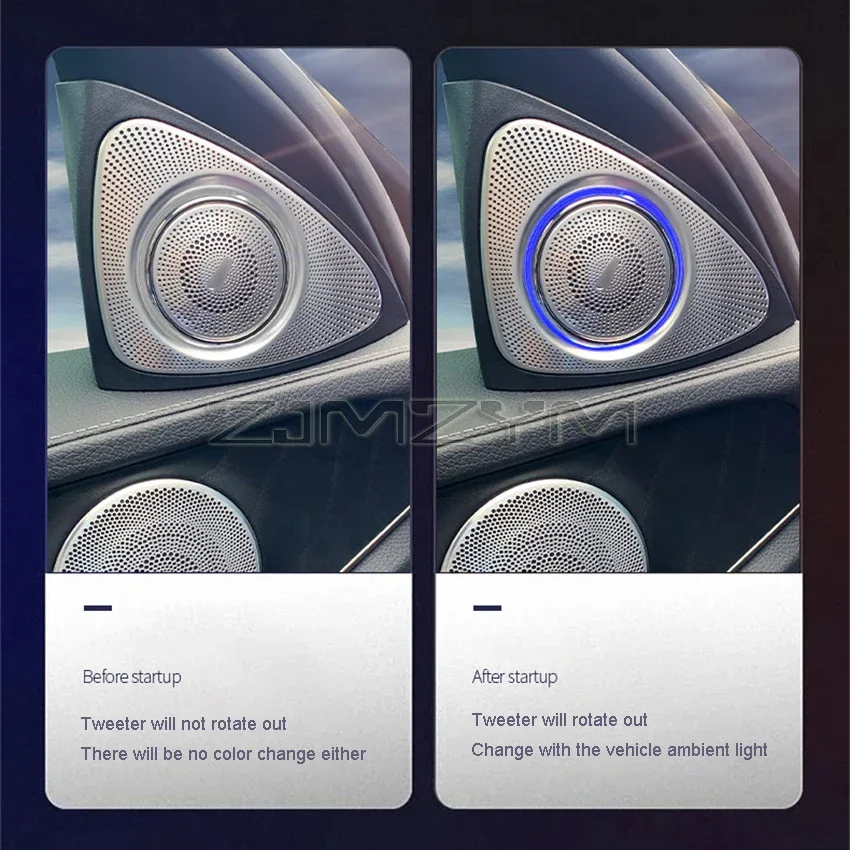 3D Rotatie Glow Tweeter Speaker Voor Mercedes Benz W222 W205 W213 X253 W222 GLC E S C Luidspreker LED Treble Audio Trompet Hoorn