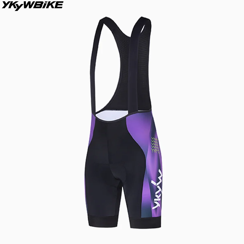 

YKYWBIKE Men's Cycling Bib Shorts Multi-color Belgium Sponge Padding Bicycle Bib Pants Summer Road Bike Bibs Short Tights MTB