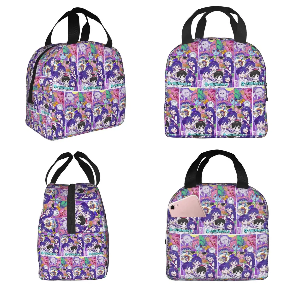 Omori Hero Sunny Basil Cartoon Horror Insulated Lunch Bag for Women Office Cooler Thermal Food Box Tote Lunch Boxes Container