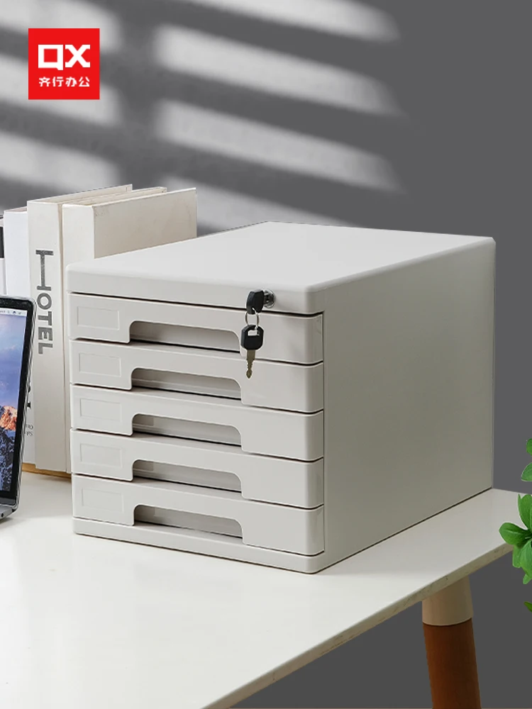 Locking File Cabinet with Drawers,  A4 Document Organizer for Office Home, Secure Storage Box for Important Papers
