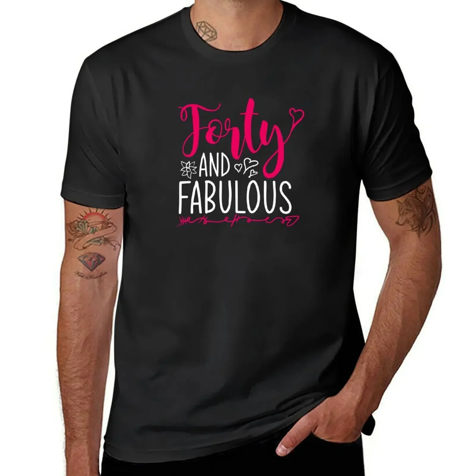 

Forty and Fabulous T-Shirt heavyweights summer top sports fans man clothes mens clothes