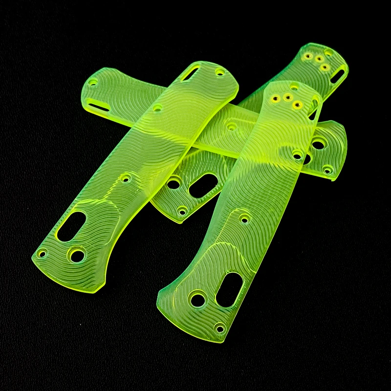 1 Pair Green Transparent Acrylic Handle Scales for Benchmade Bugout 535 Knives