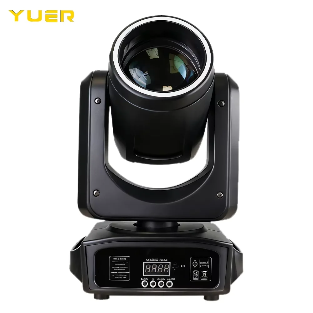 Luz con cabezal móvil de haz LED de 200W con anillo efecto arcoíris DMX512 para DJ Fiesta Disco boda bar club