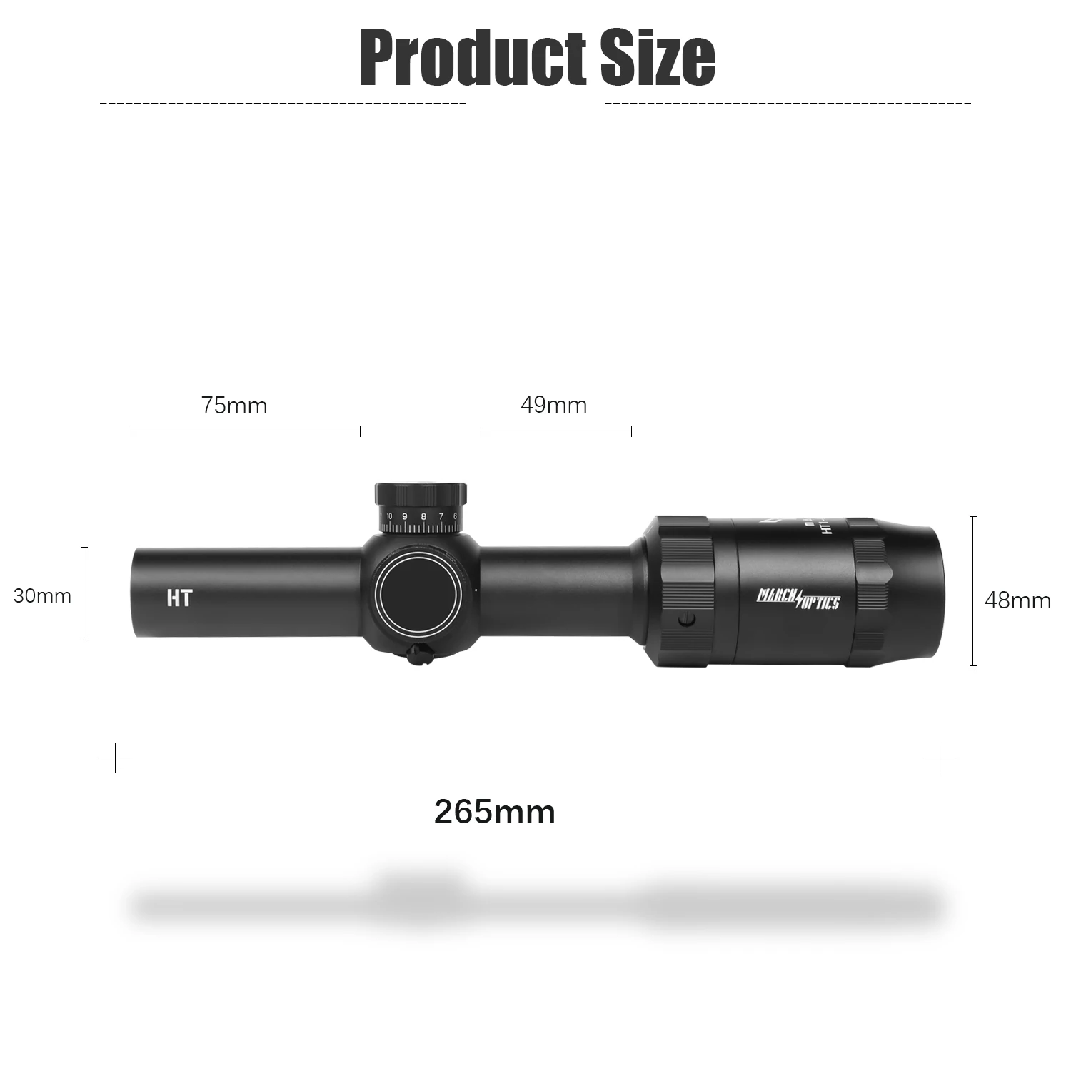 MARCH HT 1-6X24 IR Tactical Rifle Scope for AirGun Hunting Pneumatic Gun Telescopic Sight TF Optical Spotting Scope view 5