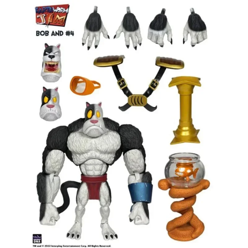 PDNA Earthworm Jim Wave 1 Psy-Crow Bob The Killer Gold Fish Snot Doll Gifts Toy Model Anime Figures Collect Ornaments