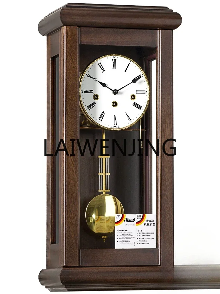 b206 Solid Wood Mechanical Wall Clock Fashion Retro Clock Creative Decoration Large Wall Clock