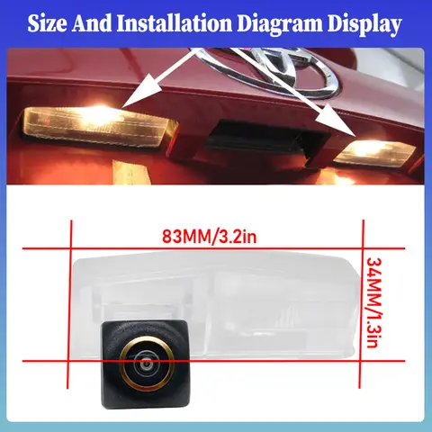 AHD HD Backup Rear View Camera For Toyota Prius XW20 2003~2009 Matrix E140 2009~2014 Night Vision license plate parking Camera