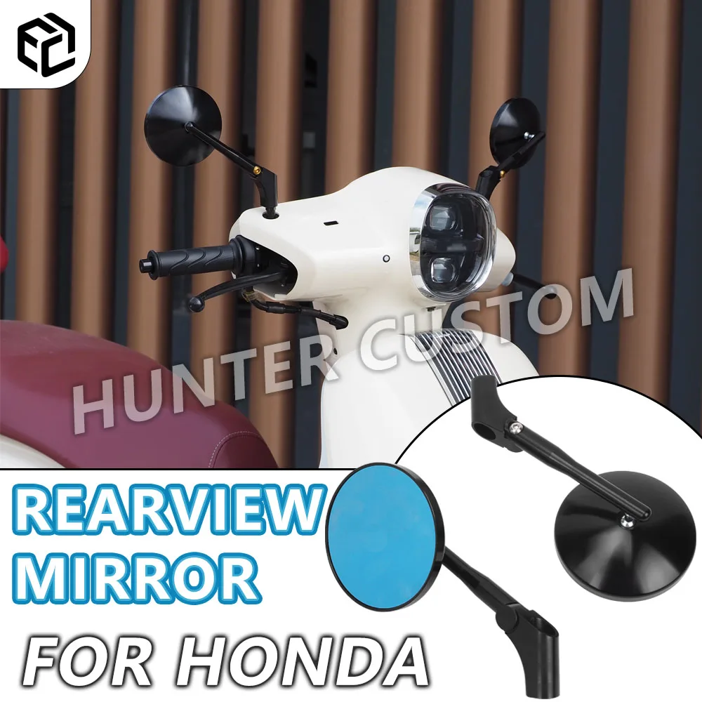 For Honda CC110 MSX125 SH125 200 300 Motorcycle Rear View Mirrors Retro Round Side Mirrors Adjustable Mirror CNC Aluminium