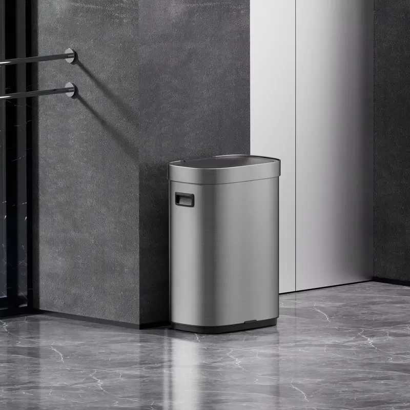 65L Smart Sensor Trash Can Stainless Steel Automatic Non Contact Waste Bin for Kitchen Office Home