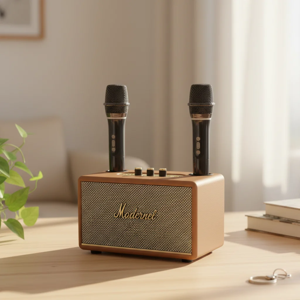 New Huaqiangbei Audio Karaoke Microphone All-in-one Home KTV Wireless For 5.3 Speaker With Wooden Cabinet Model M72