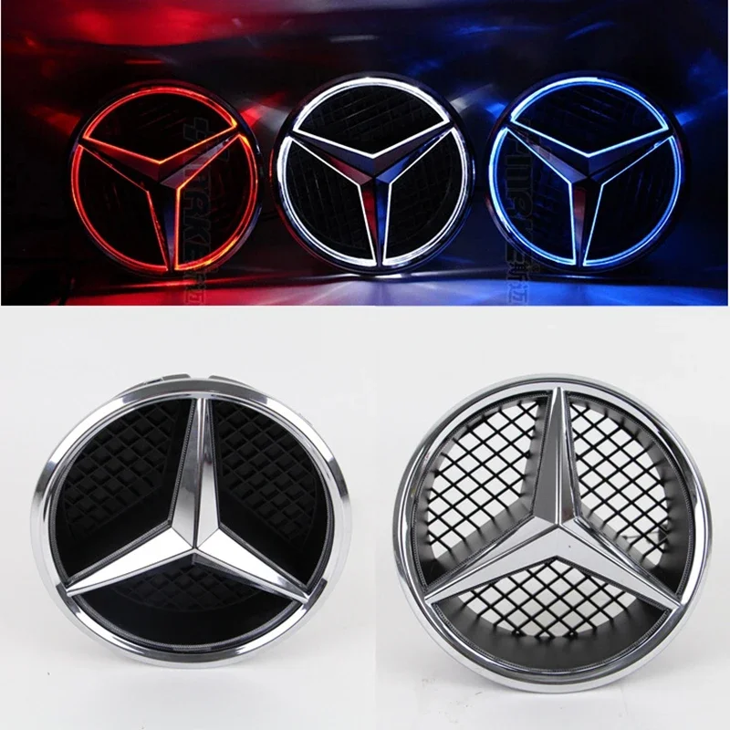 for MERCEDES BENZ Front Logo Light Emblem Grill Light Led Grille Badge W166 W176 W204 W207 W212 W218 W245 W251 W463 Accessories