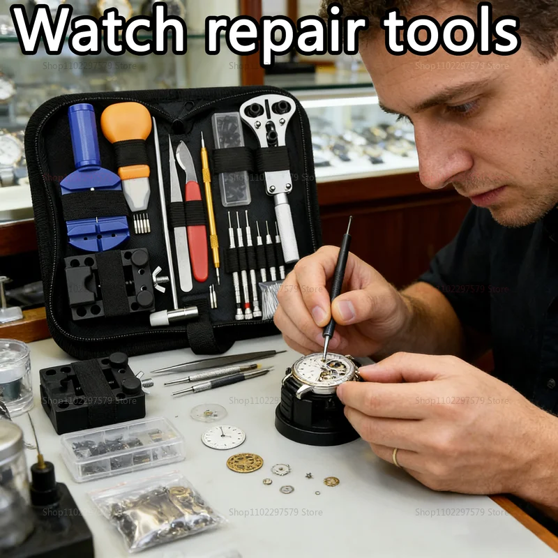 147pcs Watch Repair Kit Professional Watchmaker Tools Set Case Remover Opener Bar for Clock Watch Band Band Repair Tools image 2