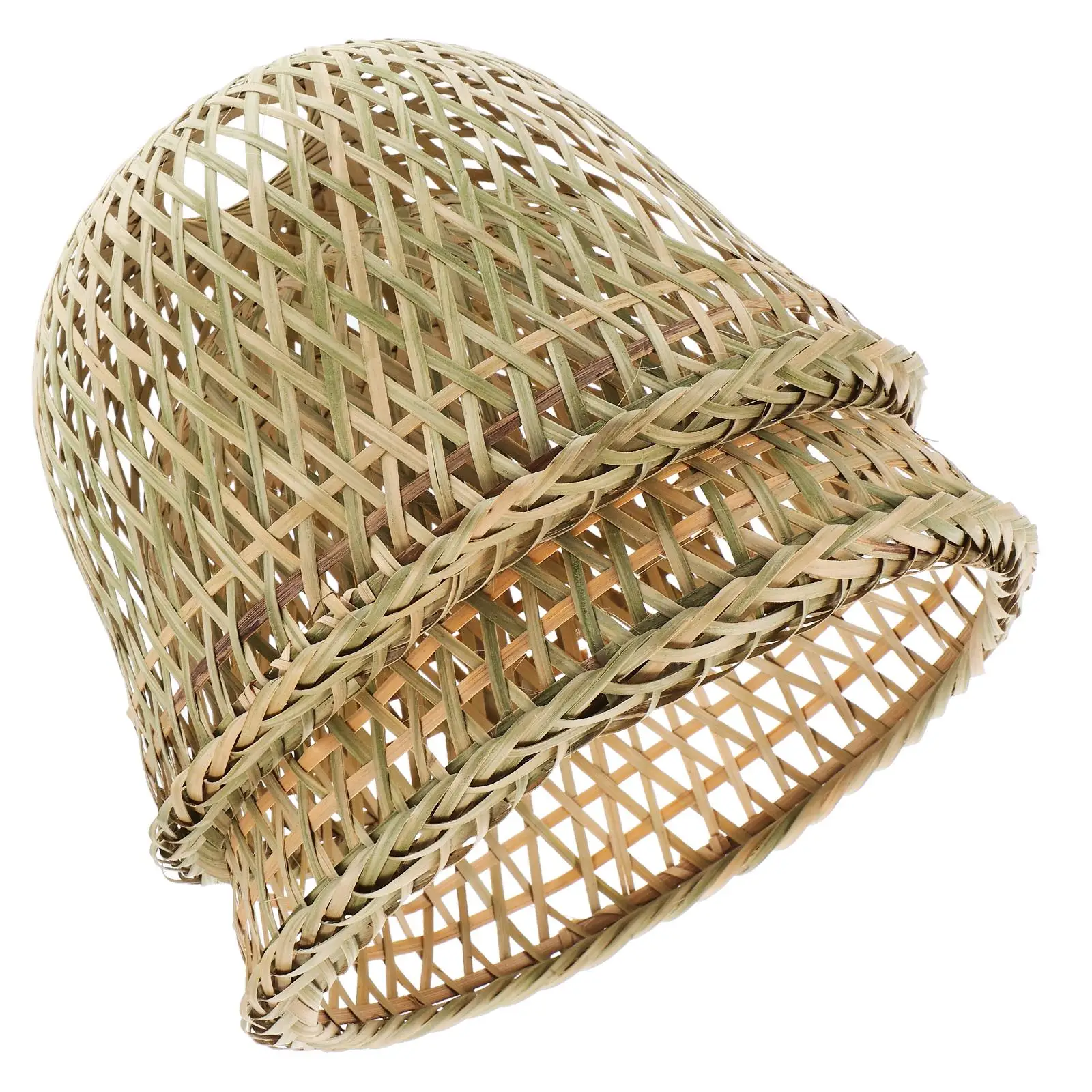 

2Pcs Bamboo Lampshade Woven Rattan Light Cover Replacement 5 2cm Hole Size Hanging Lampshades Decor Pendant Lamp Shades