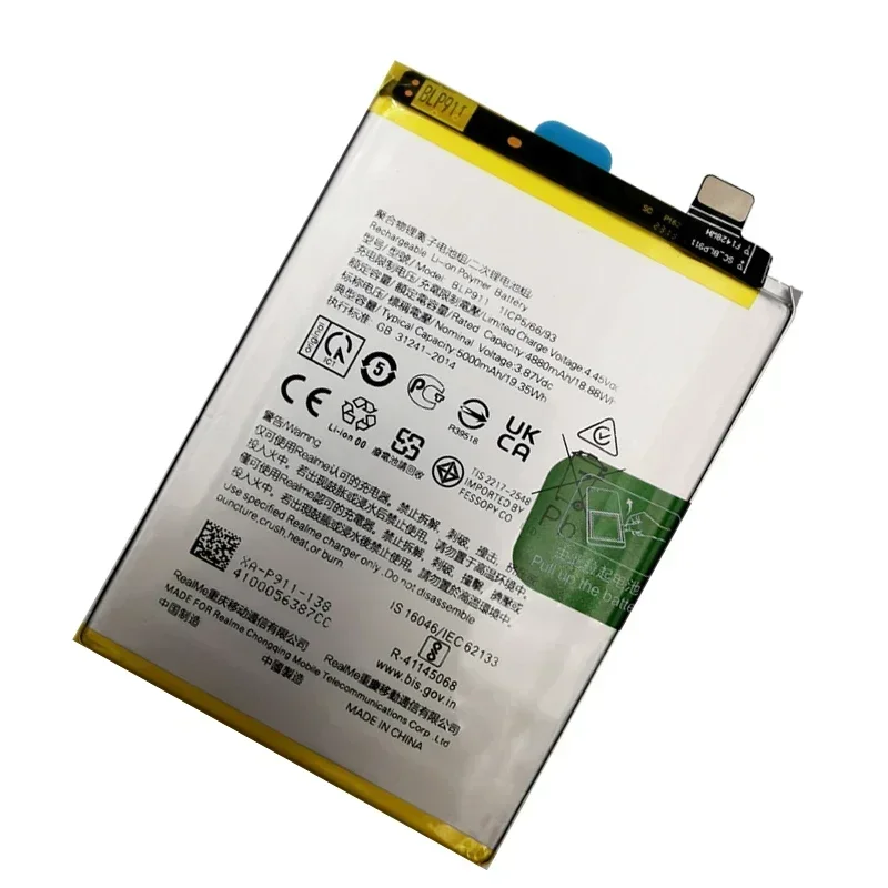 100% Orginal New Battery 5000mAh BLP911 Battery For OPPO Realme V25 / Realme 9i Realme 9 Pro 9pro Mobile Phone Batteries