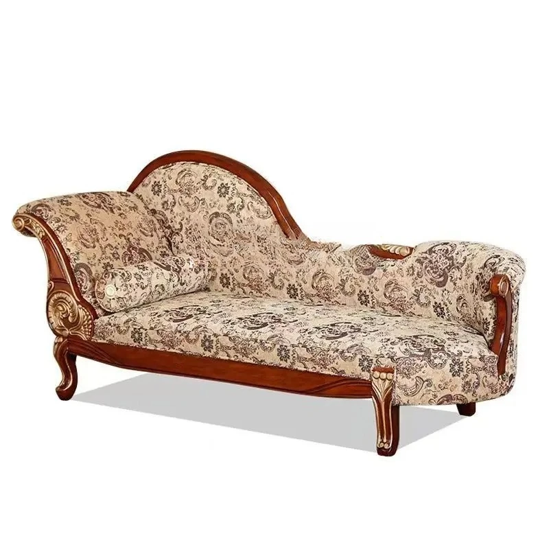 

American concubine chair solid wood European recliner bedroom beauty couch