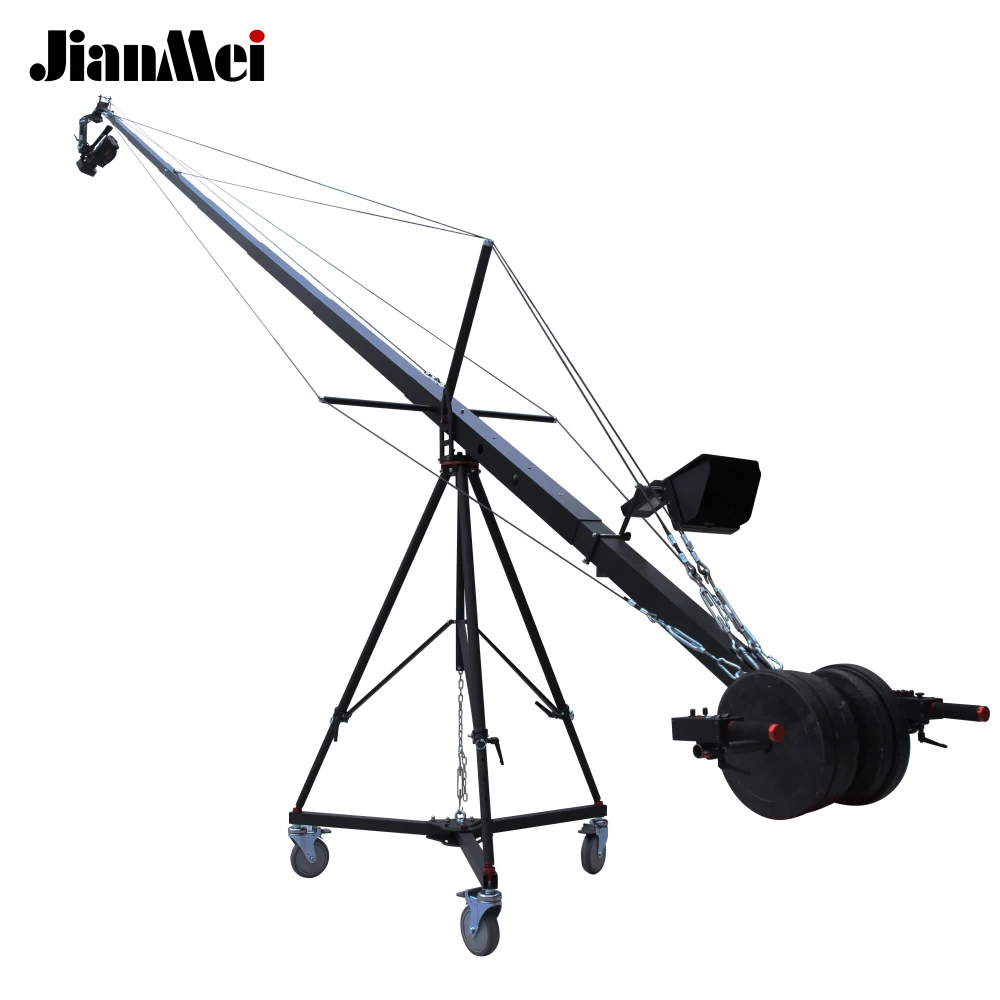 Jianmei Top Ranking 8M Telescopic Camera Crane Jib Portable and Stable Construction ,Easy to Mount Jimmy Jib System for Camera