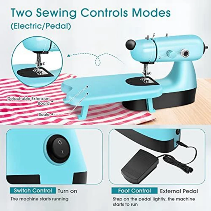 Upgraded Electric Sewing Machine With Sewing Bag,For Clothes,Jeans,Cutting,DIY Family Travel US Plug