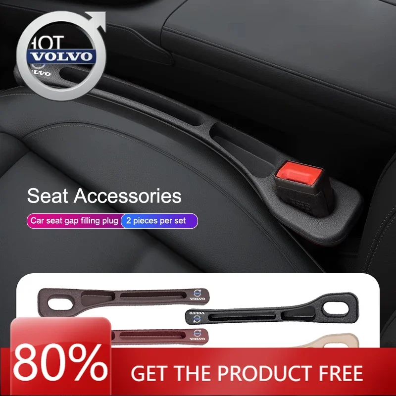 

Emblems 2026 New For Volvo 2Pcs Car Seat Gap Filler Auto Seat Gap Plug Strip With For Volvo XC90 V90 V60 XC60 V40 EC40 EX40 S80