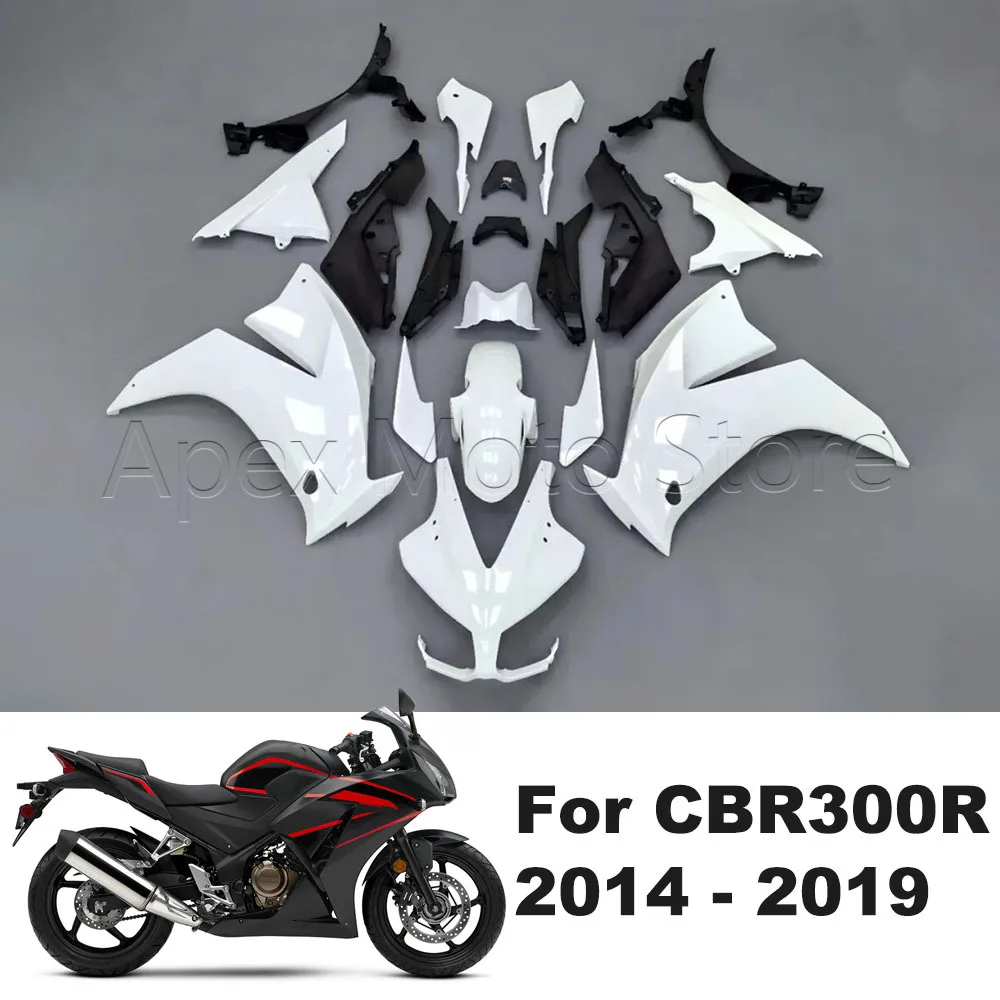 Kit de Carenado Completo sin Pintar para Motocicleta, Panel de Cubierta de Plástico ABS para Honda CBR300R CBR 300 R 2014 2015 2016 2017-2019