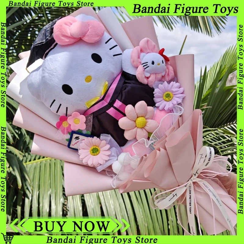 

Sanrio Hello Kitty Pochacco букеты выпускные шапки мультфильм мягкие игрушки аниме креативный плюшевый декор для девочек подарок для выпускников